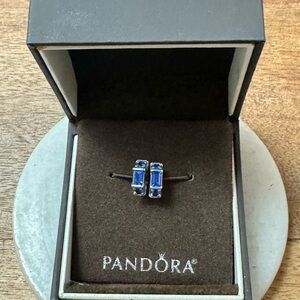 Preowned Pandora Set of 2 Blue Ice Sculpture Spacers